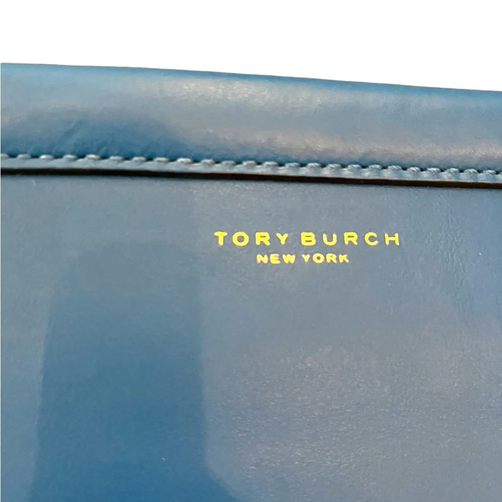 Tory Burch Mini Block T Leather Magnetic Flap Closure Satchel Crossbody Bag - Picture 9 of 9